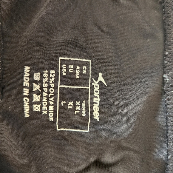 Sportneer Black Padded Cycling Shorts Size L - Picture 3 of 5